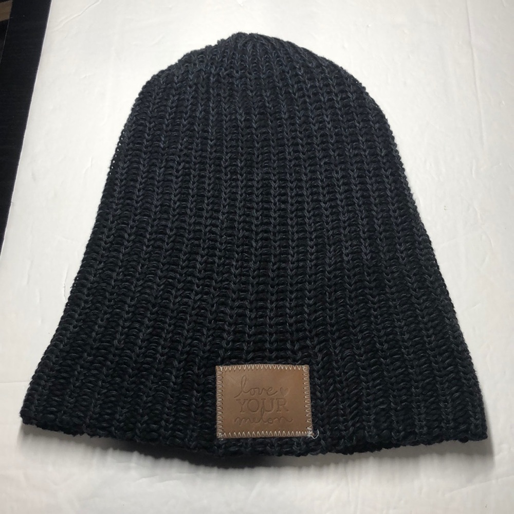 Love Your Melon charcoal gray beanie hat - Picture 1 of 5